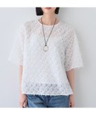 【インディヴィ/INDIVI】の春SALE!【トレンド/ヘアリー】フリンジカットジャカードTブラウス ホワイト|ID: prp329100004568993 ipo3291000000032660534