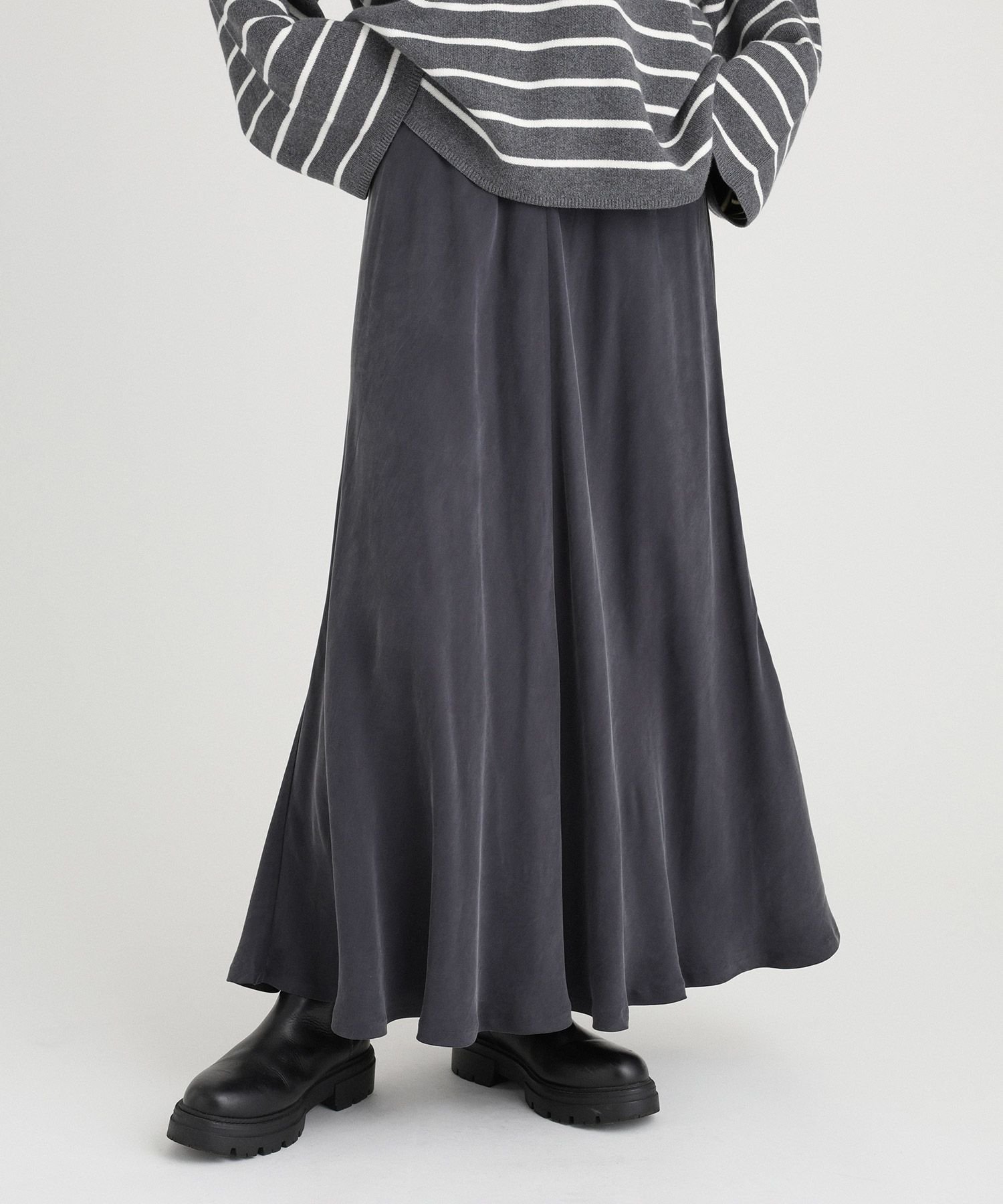 【バビロン/BABYLONE / KIDS】のフルダルキュプラバイヤススカート インテリア・キッズ・メンズ・レディースファッション・服の通販 founy(ファニー) 　ファッション　Fashion　キッズファッション　KIDS　2024年　2024　2024-2025秋冬・A/W　Aw/Autumn/Winter/Fw/Fall/2024-2025　冬　Winter　キュプラ　Cupra　サテン　Satin　チャコール18|ID: prp329100004568994 ipo3291000000032324629