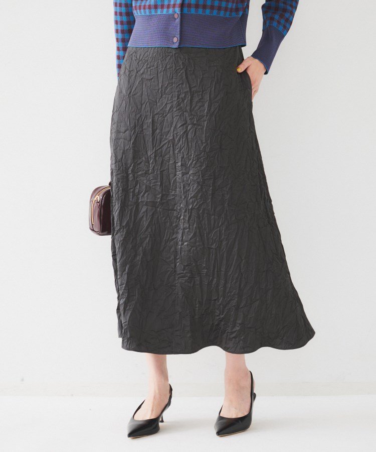 【アンタイトル/UNTITLED】のクラッシュAラインスカート 人気、トレンドファッション・服の通販 founy(ファニー) 　ファッション　Fashion　レディースファッション　WOMEN　スカート　Skirt　Aライン/フレアスカート　Flared A-Line Skirts　おすすめ　Recommend　クラッシュ　Crash　サテン　Satin　トレンド　Trend　ビンテージ　Vintage　ボトム　Bottom　ポケット　Pocket　ロング　Long　 other-1|ID: prp329100004569075 ipo3291000000032325405