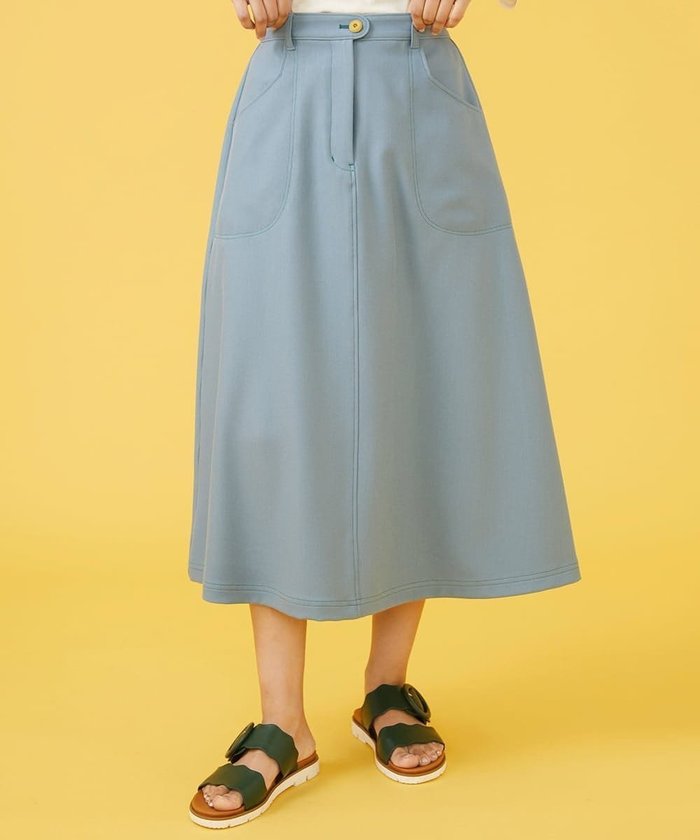 【ホコモモラ/Jocomomola】のTRツイル 刺繍スカート インテリア・キッズ・メンズ・レディースファッション・服の通販 founy(ファニー) https://founy.com/ ファッション Fashion レディースファッション WOMEN スカート Skirt ストレッチ Stretch ダウン Down ツイル Twill ベーシック Basic ポケット Pocket ミックス Mix 無地 Plain Color ロング Long |ID: prp329100004569091 ipo3291000000032365909