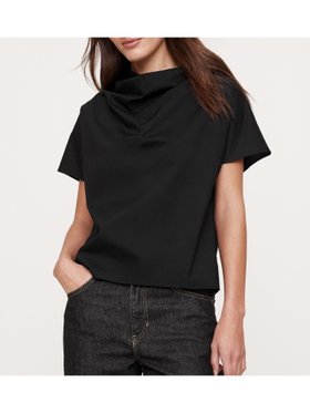 【バナナ リパブリック/BANANA REPUBLIC】のオーバーサイズ ポプリン ファネルネック トップス 人気、トレンドファッション・服の通販 founy(ファニー) ファッション Fashion レディースファッション WOMEN トップス・カットソー Tops/Tshirt ショルダー Shoulder ストレート Straight ドレープ Drape ドロップ Drop 今季 This Season 半袖 Short Sleeve |ID:prp329100004569101