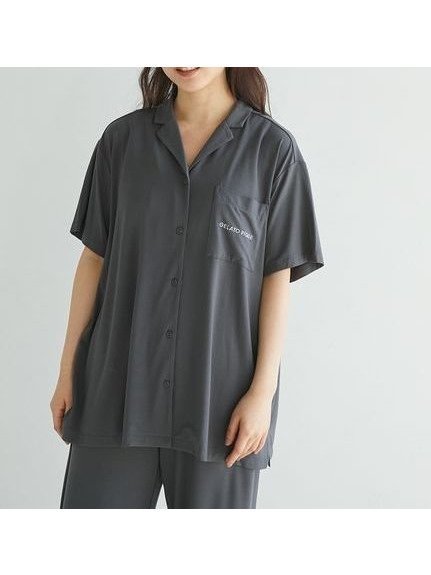 【ジェラート ピケ/gelato pique】の【接触冷感】COOLレーヨンシャツ インテリア・キッズ・メンズ・レディースファッション・服の通販 founy(ファニー) 　ファッション　Fashion　レディースファッション　Ladies' Fashion Online　トップス・カットソー　Tops/Tshirt　シャツ/ブラウス　Shirts/Blouses　おすすめ　Recommend　とろみ　Thickness　なめらか　Smooth　カットソー　Cut And Sew　ギフト プレゼント　Gift Present　シンプル　Simple　パジャマ　Pajamas　ポケット　Pocket　ロング　Long　DGRY[008]|ID: prp329100004569129 ipo3291000000032653909