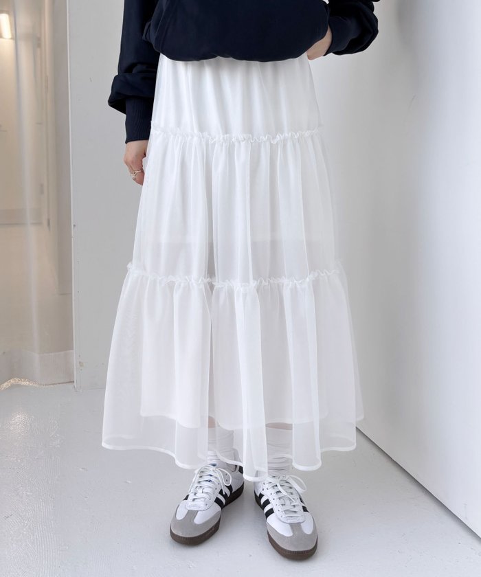 【ヘザー/Heather】のシアーティアードフリルロングスカート インテリア・キッズ・メンズ・レディースファッション・服の通販 founy(ファニー) https://founy.com/ ファッション Fashion レディースファッション WOMEN スカート Skirt ロングスカート Long Skirt おすすめ Recommend シアー Sheer スウェット Sweat スニーカー Sneakers フリル Frills エレガント 上品 Elegant 人気 Popularity |ID: prp329100004569140 ipo3291000000032381709