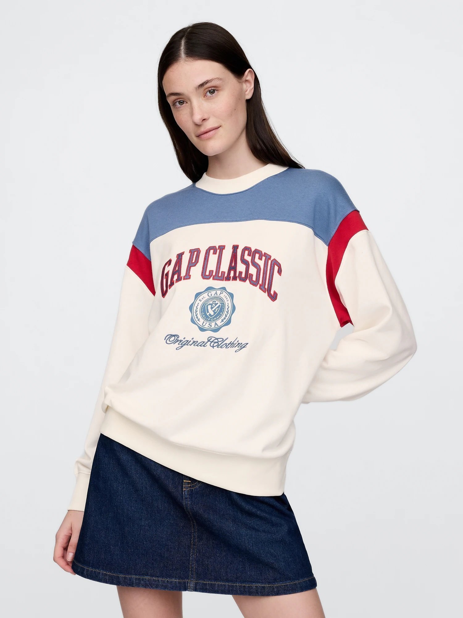 【ギャップ/GAP】のヴィンテージソフト フレンチテリー GAPロゴ スウェットシャツ インテリア・キッズ・メンズ・レディースファッション・服の通販 founy(ファニー) 　ファッション　Fashion　レディースファッション　Ladies' Fashion Online　トップス・カットソー　Tops/Tshirt　シャツ/ブラウス　Shirts/Blouses　パーカ　Sweats　スウェット　Sweat　おすすめ　Recommend　スウェット　Sweat　ダウン　Down　フィット　Fit　フレンチ　French　フロント　Front　ヴィンテージ　Vintage　長袖　Long Sleeve　NEW_OFF_WHITE|ID: prp329100004569141 ipo3291000000032606284