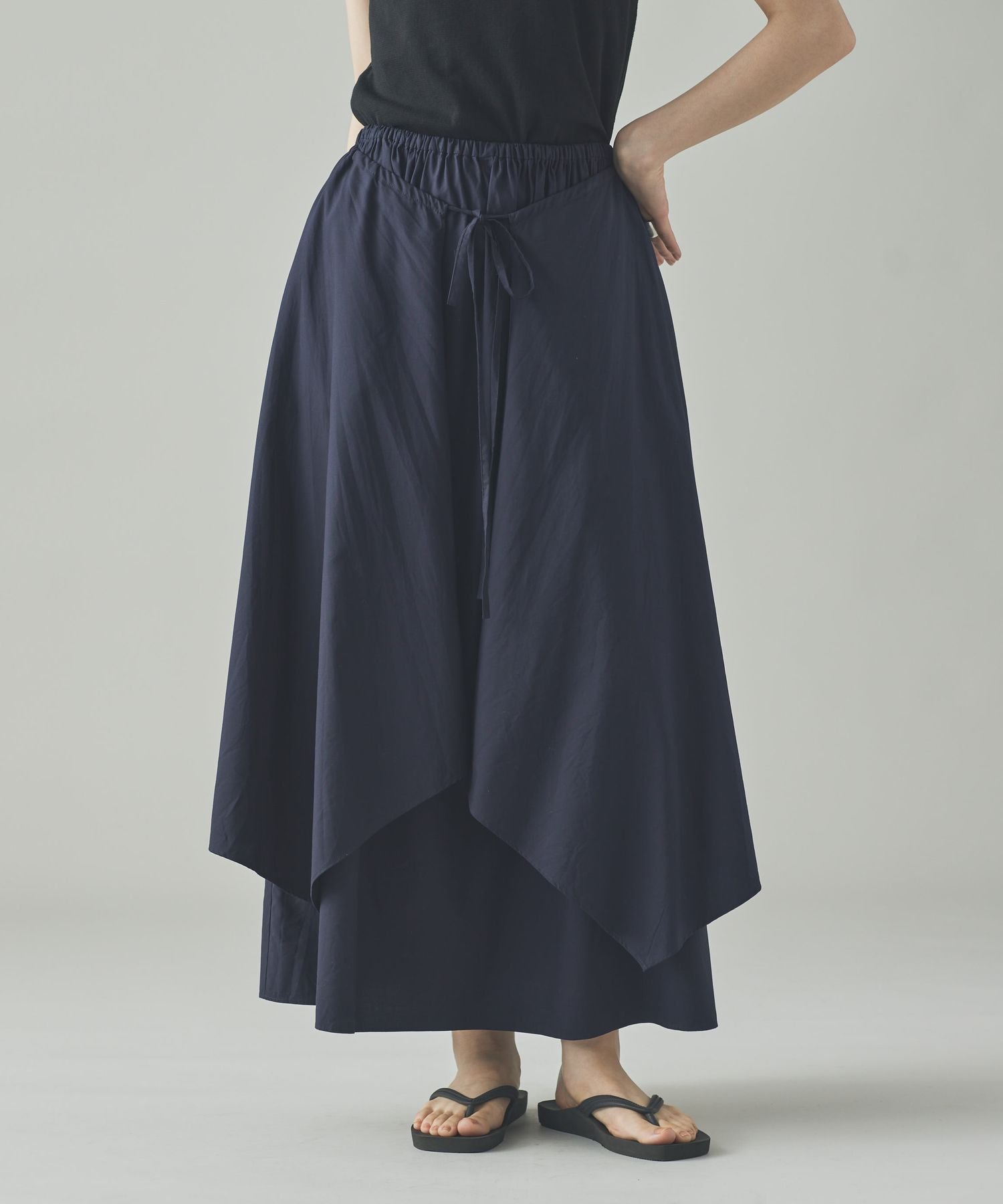 【カレンソロジー/Curensology】のコットンサテンスカート インテリア・キッズ・メンズ・レディースファッション・服の通販 founy(ファニー) 　ファッション　Fashion　レディースファッション　WOMEN　スカート　Skirt　エレガント 上品　Elegant　シンプル　Simple　セットアップ　Set Up　フェミニン　Feminine　フロント　Front　ラップ　Wrap　リラックス　Relax　日本製　Made In Japan　ネイビー88|ID: prp329100004569144 ipo3291000000032326364