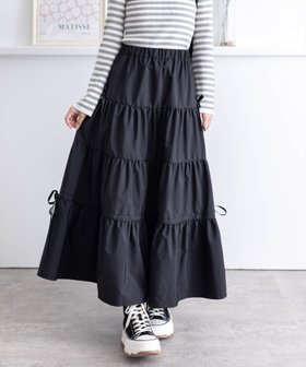 【クリア/clear】のリボン付きドロストスカート 人気、トレンドファッション・服の通販 founy(ファニー) ファッション Fashion レディースファッション WOMEN スカート Skirt おすすめ Recommend スウェット Sweat リボン Ribbon |ID:prp329100004569172
