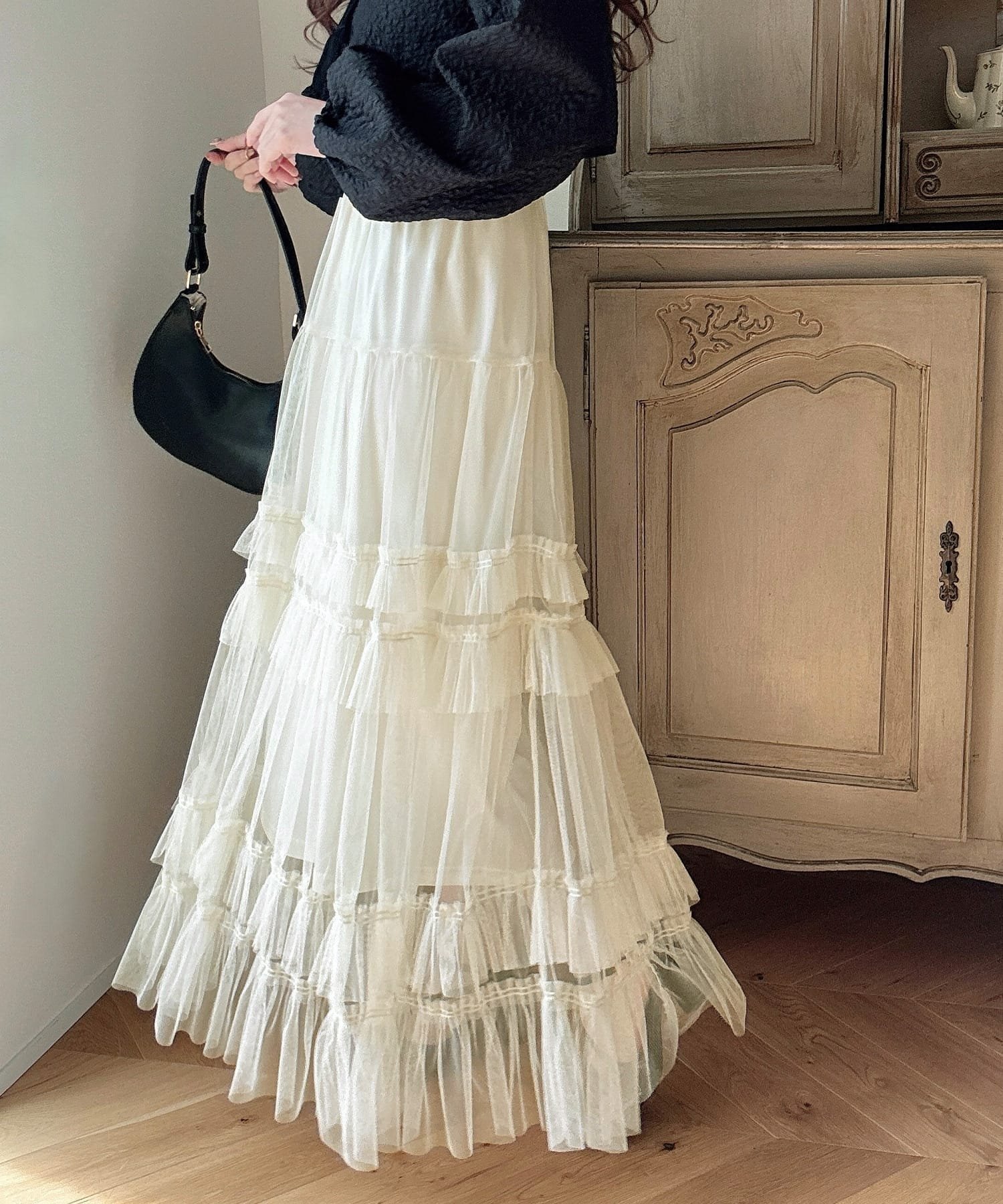 【ジュノア/JUNOAH】のMeiru ペチコートセットスカート インテリア・キッズ・メンズ・レディースファッション・服の通販 founy(ファニー) 　ファッション　Fashion　レディースファッション　WOMEN　アウター　Coat Outerwear　コート　Coats　ペチコート　Petticoat　アイボリー|ID: prp329100004569208 ipo3291000000032326833