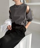 【その他のブランド/Other】の汗染み防止 カットアウト デザイン Tシャツ チャコールグレー|ID: prp329100004569214 ipo3291000000032626185
