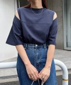 【アンドミー/andme】の汗染み防止 カットアウト デザイン Tシャツ 人気、トレンドファッション・服の通販 founy(ファニー) ファッション Fashion レディースファッション Fashion for Women トップス・カットソー Cut & Sew Tops シャツ・ブラウス・オフィスカジュアル Elegant Blouses & Button-Ups ロングTシャツ・Tシャツ Longline T-Shirts & Tees おすすめ Recommended / Our Picks ショルダー Shoulder, Shoulder Strap ショート Short, Short Length スリット Slit, Slit Detail トレンド Trend, Trending Now ドロップ Drop Shoulder, Dropped Style バランス Balance, Style Balance 楽ちん Easy Fit, Comfortable thumbnail ネイビー|ID: prp329100004569214 ipo3291000000033642196