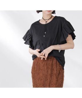 【ナノ ユニバース/nano universe】のSTORATECH 機能素材フレアデザインスリーブトップス 人気、トレンドファッション・服の通販 founy(ファニー) ファッション Fashion レディースファッション Ladies' Fashion Online トップス・カットソー Tops/Tshirt ギャザー Gather 吸水 Water Absorption デニム Denim フレア Flare ベーシック Basic ワイド Wide 夏 Summer 2025年 2025 2025春夏・S/S Ss,Spring/Summer,2025 |ID:prp329100004569227