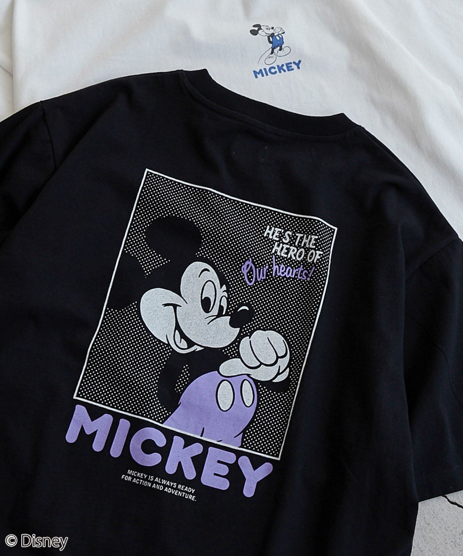 【コーエン/COEN】のcoen限定/Disney(ディズニー)バックプリントTシャツ インテリア・キッズ・メンズ・レディースファッション・服の通販 founy(ファニー) 　ファッション　Fashion　レディースファッション　Fashion for Women　トップス・カットソー　Cut & Sew Tops　シャツ・ブラウス・オフィスカジュアル　Elegant Blouses & Button-Ups　ロングTシャツ・Tシャツ　Longline T-Shirts & Tees　バッグ　Bags　おすすめ　Recommended / Our Picks　トレンド　Trend, Trending Now　ドット　Polka Dot, Dot Pattern　プリント　Print, Printed Pattern　夏　Summer　秋　Autumn　BLACK|ID: prp329100004569272 ipo3291000000033555569