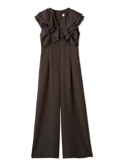 【セルフォード/CELFORD】のラッフルフリルロンパース インテリア・キッズ・メンズ・レディースファッション・服の通販 founy(ファニー) 　ファッション　Fashion　レディースファッション　Ladies' Fashion Online　ワンピース　Dress　リラックス　Relax　ロンパース　Rompers　ワイド　Wide　夏　Summer　BRW[058]|ID: prp329100004569289 ipo3291000000032622459