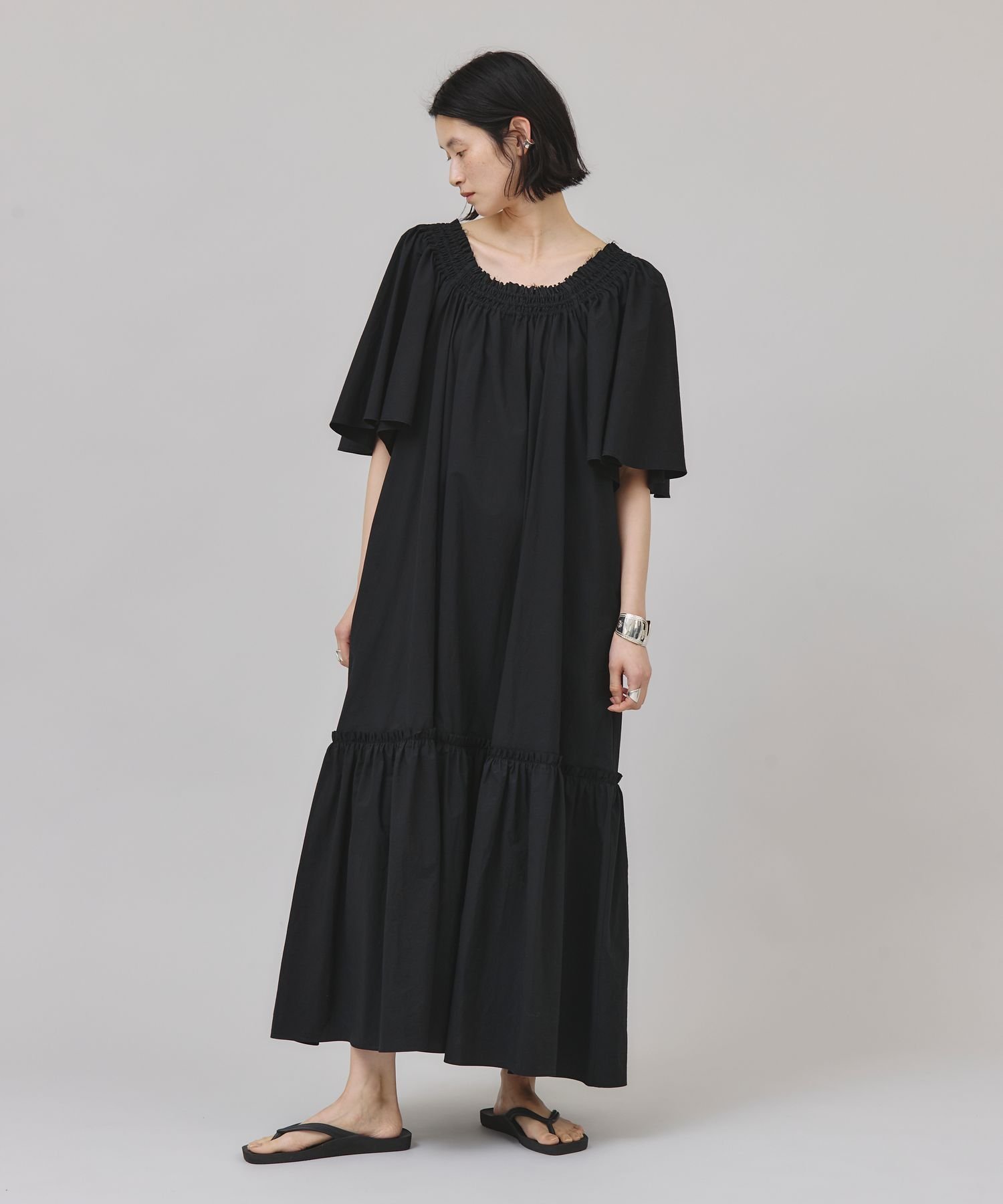 【カレンソロジー/Curensology】のオフショルダーワンピース インテリア・キッズ・メンズ・レディースファッション・服の通販 founy(ファニー) 　ファッション　Fashion　レディースファッション　WOMEN　ワンピース　Dress　オフショルダーワンピース・ドレス　Off The Shoulder Dresses　エレガント 上品　Elegant　オフショルダー　Off Shoulder　シャーリング　Shirring　タイプライター　Typewriter　ワッシャー　Washer　定番　Standard　日本製　Made In Japan　ブラック09|ID: prp329100004569306 ipo3291000000032327489