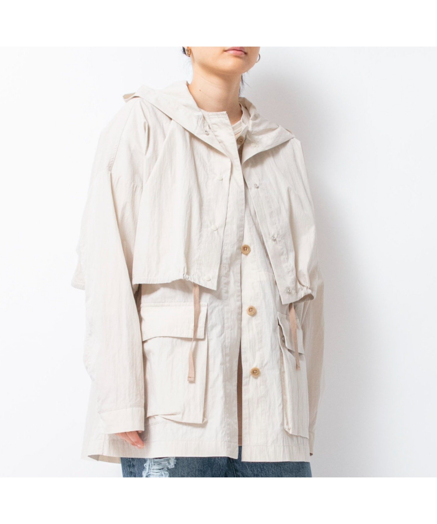 【ジョンブルプライベートラボ/Johnbull Private labo】のコットンナイロンウェザー3WAYブルゾン 人気、トレンドファッション・服の通販 founy(ファニー) 　ファッション　Fashion　レディースファッション　WOMEN　アウター　Coat Outerwear　ブルゾン　Blouson/Jackets　アンサンブル　Ensemble　タフタ　Taffeta　ブルゾン　Blouson　ベーシック　Basic　ボレロ　Bolero　 other-1|ID: prp329100004569377 ipo3291000000032327978