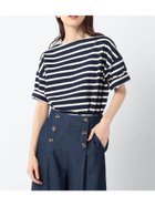 【ニコル/NICOLE】の国産デラヴェ天竺半袖ボーダーTシャツ 人気、トレンドファッション・服の通販 founy(ファニー) ファッション Fashion レディースファッション WOMEN トップス・カットソー Tops/Tshirt シャツ/ブラウス Shirts/Blouses ロング / Tシャツ T-Shirts 吸水 Water Absorption 定番 Standard バランス Balance ボーダー Border 半袖 Short Sleeve 日本製 Made In Japan thumbnail 67ネイビー|ID: prp329100004569382 ipo3291000000032328009