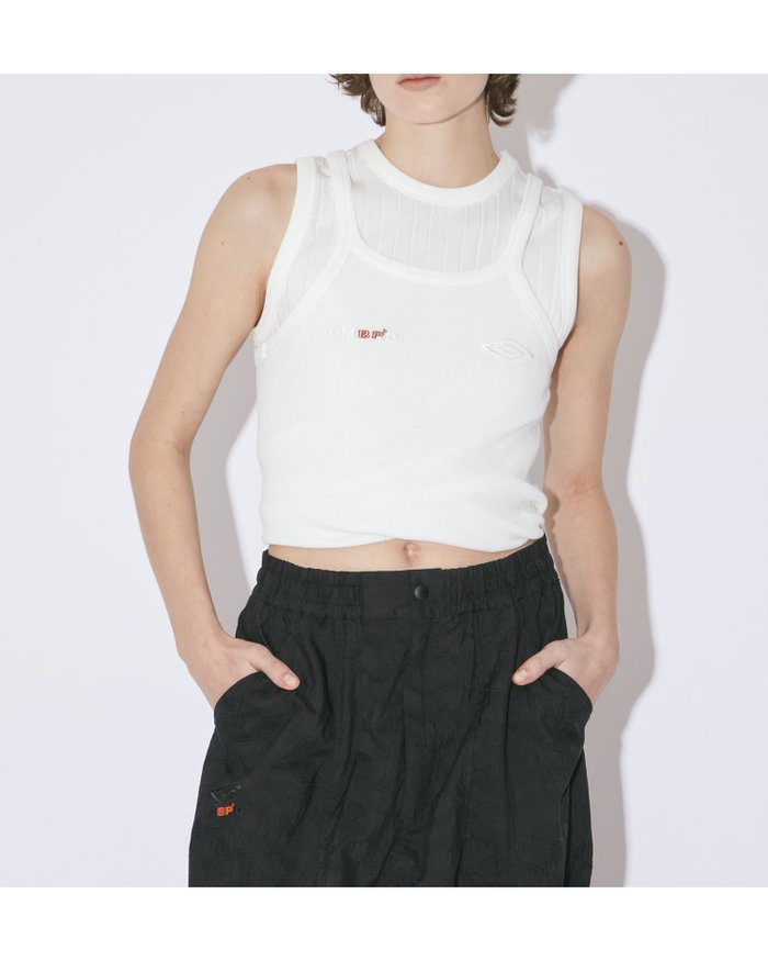 【ビューティフル ピープル/beautiful people】のUMBRO double-end jersey tank top インテリア・キッズ・メンズ・レディースファッション・服の通販 founy(ファニー) https://founy.com/ ファッション Fashion レディースファッション Ladies' Fashion Online ワンピース Dress ジャージー Jersey タンク Tank |ID: prp329100004569404 ipo3291000000032644280