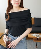 【ディスコート/Discoat】のリブオフショル5分袖《WEB限定カラーあり》 ブラック|ID: prp329100004569450 ipo3291000000033115837