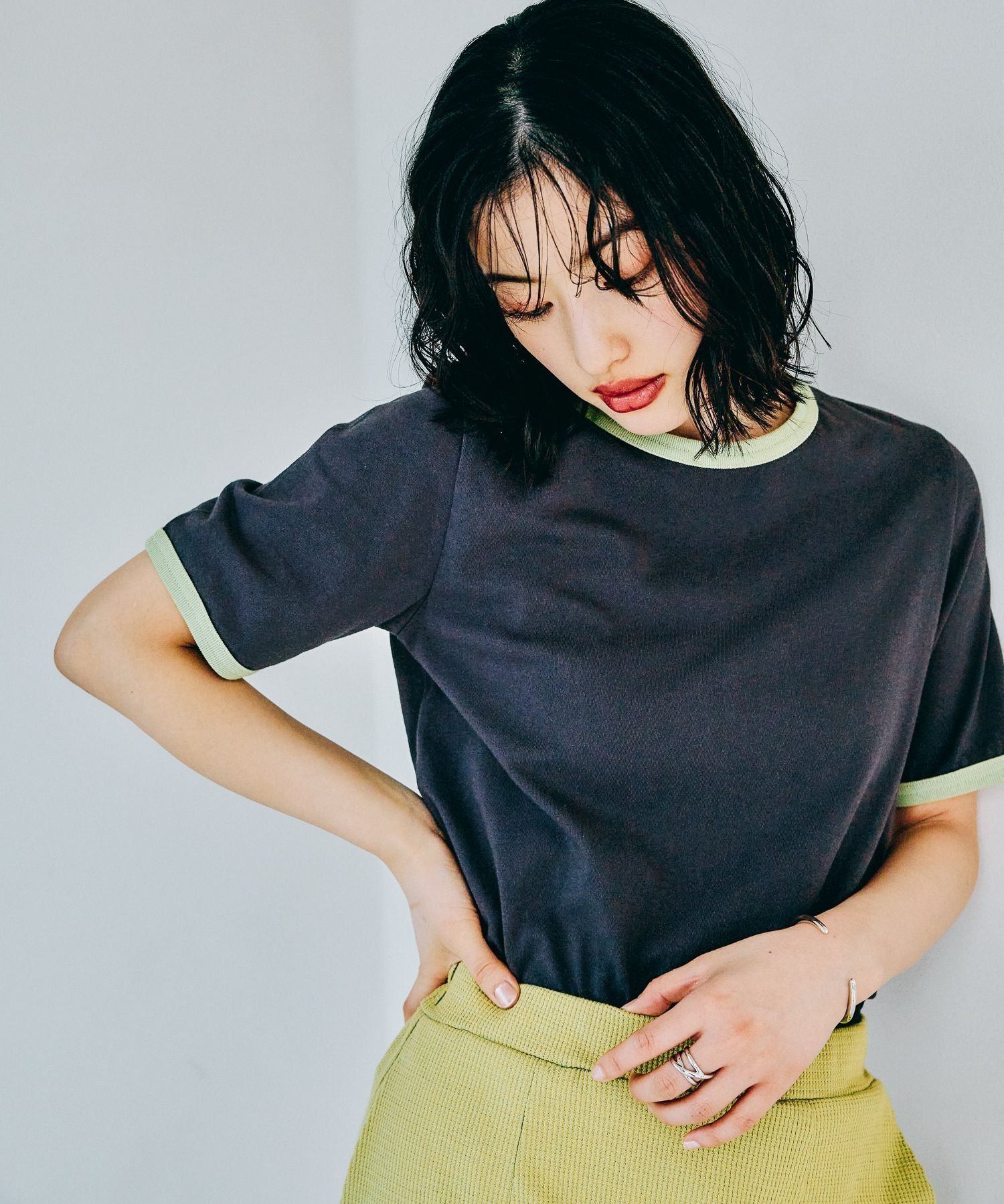【レプシィム ローリーズファーム/LEPSIM LOWRYS FARM】のリンガーT 人気、トレンドファッション・服の通販 founy(ファニー) 　ファッション　Fashion　レディースファッション　Fashion for Women　おすすめ　Recommended / Our Picks　シンプル　Simple, Minimal　デニム　Denim, Jeans Material　トレンド　Trend, Trending Now　フィット　Fit, Slim Fit　プレート　Plate, Dish　ワンポイント　One Point, Statement Accent　 other-1|ID: prp329100004569520 ipo3291000000033386260