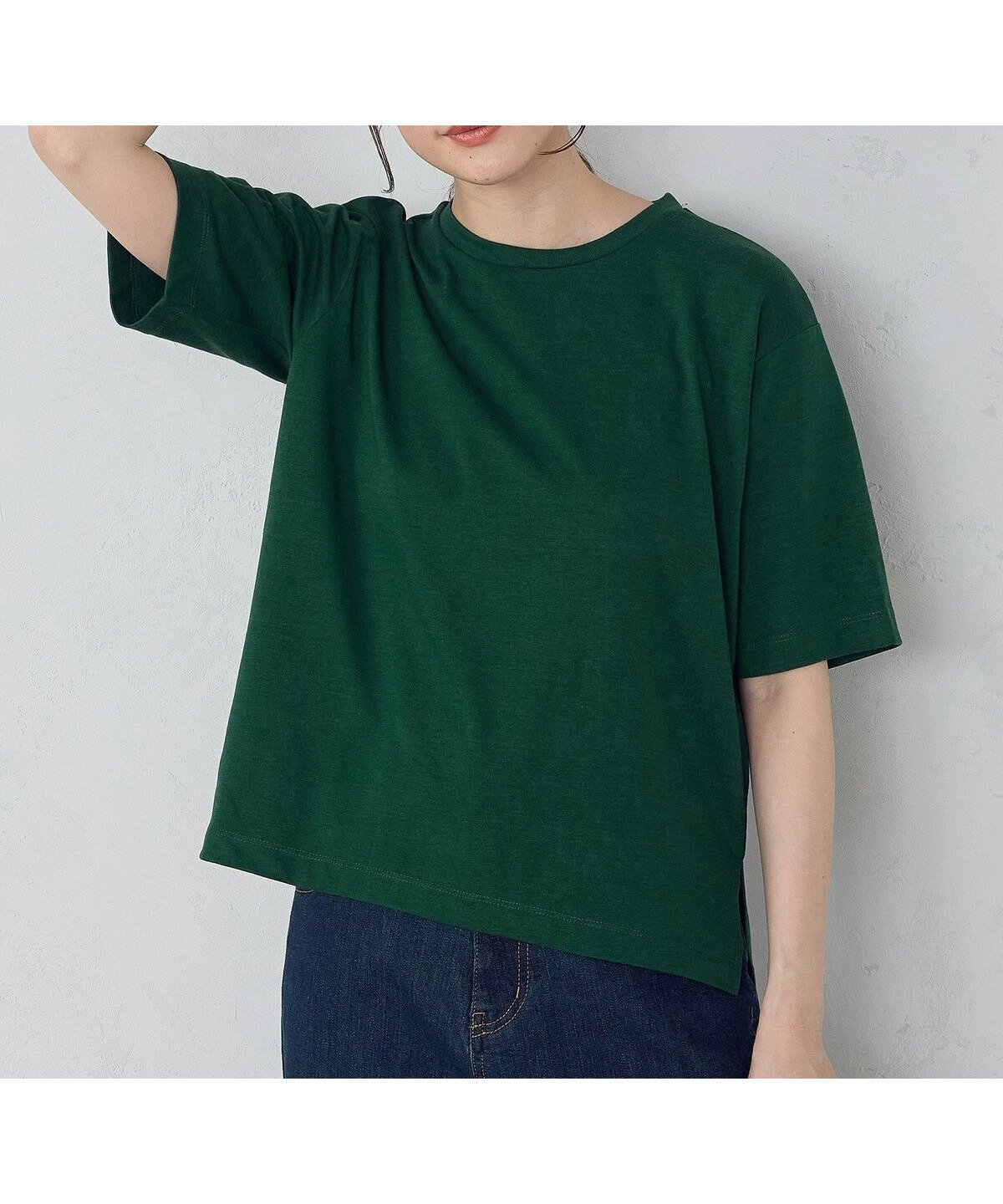 【コムサイズム/COMME CA ISM】の日本の色Tシャツ 七夕 インテリア・キッズ・メンズ・レディースファッション・服の通販 founy(ファニー) 　ファッション　Fashion　レディースファッション　Fashion for Women　トップス・カットソー　Cut & Sew Tops　シャツ・ブラウス・オフィスカジュアル　Elegant Blouses & Button-Ups　ロングTシャツ・Tシャツ　Longline T-Shirts & Tees　コンパクト　Compact, Small Size　シンプル　Simple, Minimal　バランス　Balance, Style Balance　ポケット　Pocket, Pocket Detail　ワイド　Wide, Wide Fit　夏　Summer　織部色(グリーン)|ID: prp329100004569532 ipo3291000000033595187