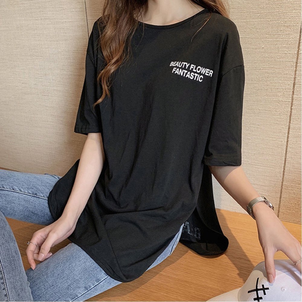 【ミニミニストア/miniministore】のカットソー サイドスリット tシャツ インテリア・キッズ・メンズ・レディースファッション・服の通販 founy(ファニー) 　ファッション　Fashion　レディースファッション　WOMEN　トップス・カットソー　Tops/Tshirt　シャツ/ブラウス　Shirts/Blouses　ロング / Tシャツ　T-Shirts　カットソー　Cut and Sewn　カットソー　Cut And Sew　ショルダー　Shoulder　スキニー　Skinny　スリット　Slit　ドロップ　Drop　プリント　Print　リラックス　Relax　ロング　Long　半袖　Short Sleeve　夏　Summer　春　Spring　S/S・春夏　Ss・Spring/Summer　ブラック|ID: prp329100004569535 ipo3291000000032329602