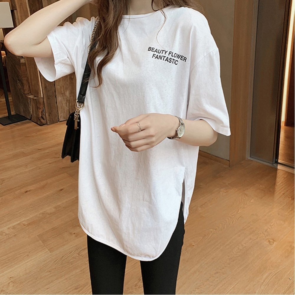 【ミニミニストア/miniministore】のカットソー サイドスリット tシャツ インテリア・キッズ・メンズ・レディースファッション・服の通販 founy(ファニー) 　ファッション　Fashion　レディースファッション　WOMEN　トップス・カットソー　Tops/Tshirt　シャツ/ブラウス　Shirts/Blouses　ロング / Tシャツ　T-Shirts　カットソー　Cut and Sewn　カットソー　Cut And Sew　ショルダー　Shoulder　スキニー　Skinny　スリット　Slit　ドロップ　Drop　プリント　Print　リラックス　Relax　ロング　Long　半袖　Short Sleeve　夏　Summer　春　Spring　S/S・春夏　Ss・Spring/Summer　ホワイト|ID: prp329100004569535 ipo3291000000032329603