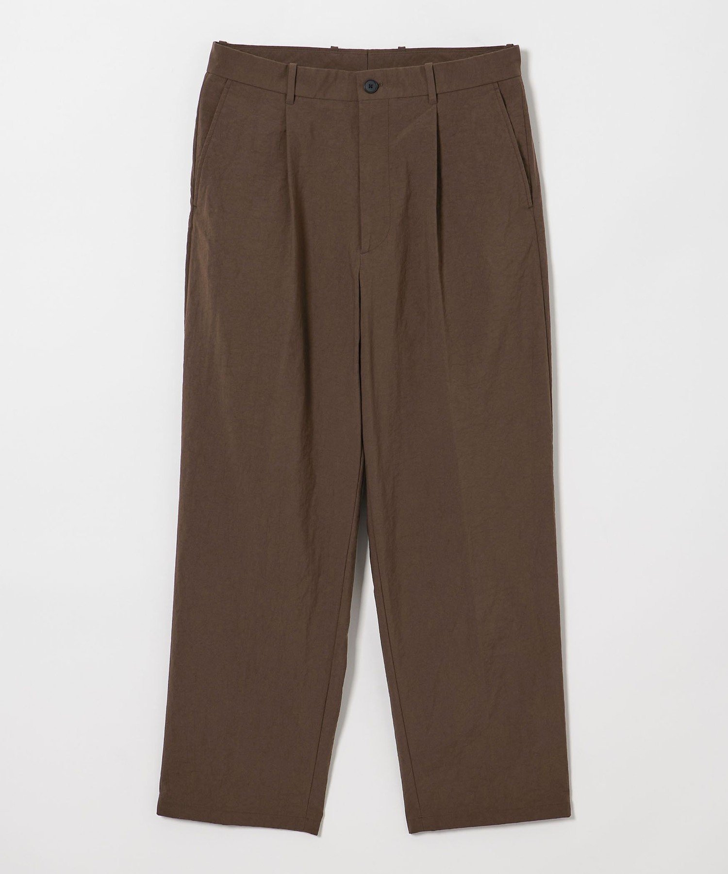 【ビューティ&ユース ユナイテッドアローズ/BEAUTY&YOUTH / UNITED ARROWS / MEN】のSteven Alan ナイロン オックス アウト ワンプリーツ スラックス インテリア・キッズ・メンズ・レディースファッション・服の通販 founy(ファニー) 　ファッション　Fashion　メンズファッション　Fashion for Men　オックス　Oxford Fabric　スマート　Smart, Elegant　スラックス　Slacks, Dress Pants　テーパード　Tapered, Tapered Pants　プリーツ　Pleats, Pleated　DK.BROWN|ID: prp329100004569547 ipo3291000000033448266
