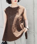 【シップス フォー ウィメン/SHIPS】のquaranciel 手洗い可能 フラワー 刺繍 アイレット ノースリーブ フレア プルオーバー ブラウン|ID: prp329100004569619 ipo3291000000033066659