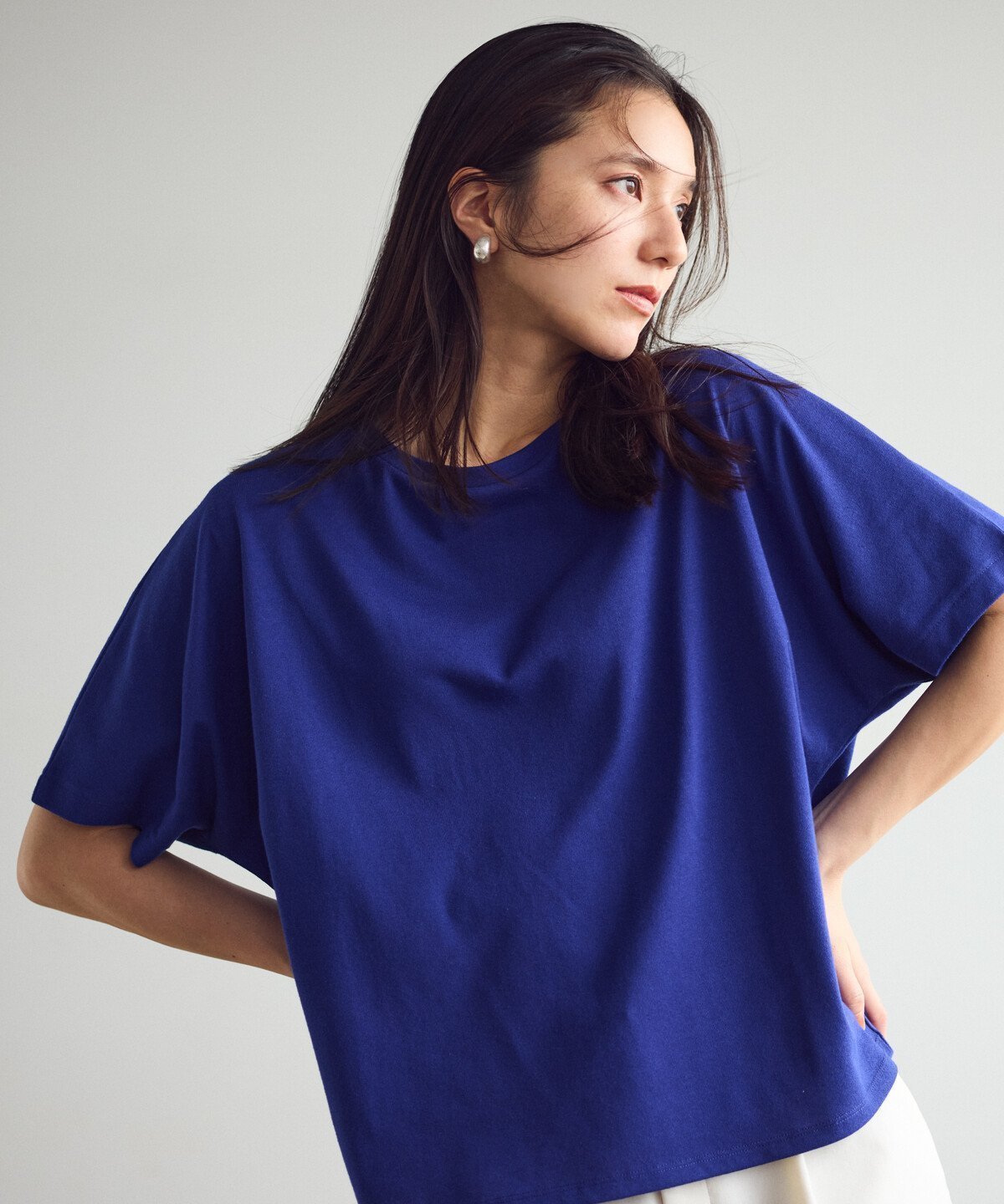 【コムサイズム/COMME CA ISM】の日本の色 Tシャツ 夜明けの海 インテリア・キッズ・メンズ・レディースファッション・服の通販 founy(ファニー) 　ファッション　Fashion　レディースファッション　Ladies' Fashion Online　トップス・カットソー　Tops/Tshirt　シャツ/ブラウス　Shirts/Blouses　ロング / Tシャツ　T-Shirts　ポケット　Pocket　群青色(ブルー)|ID: prp329100004569824 ipo3291000000032669455