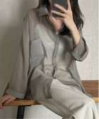【アイモハ/aimoha】のJasmine Grandiflorum/シアー素材涼しげシースルー長袖シャツ 人気、トレンドファッション・服の通販 founy(ファニー) ファッション Fashion レディースファッション Fashion for Women トップス・カットソー Cut & Sew Tops シャツ・ブラウス・オフィスカジュアル Elegant Blouses & Button-Ups シアー Sheer, See-Through 今季 This Season, Current Season 長袖 Long Sleeve, Full Sleeve thumbnail グリーン|ID: prp329100004569841 ipo3291000000033278142