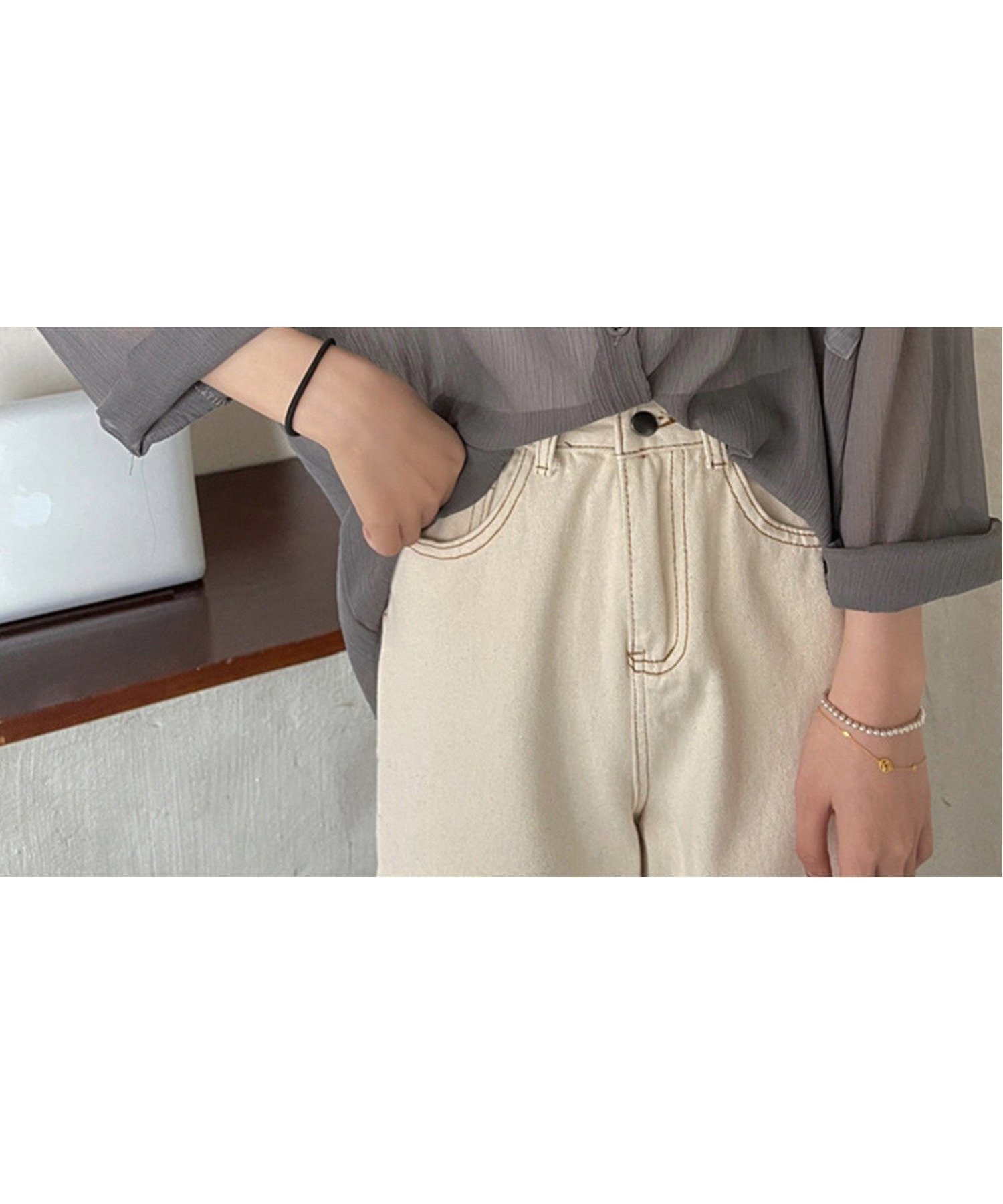 【アイモハ/aimoha】のJasmine Grandiflorum/シアー素材涼しげシースルー長袖シャツ インテリア・キッズ・メンズ・レディースファッション・服の通販 founy(ファニー) 　ファッション　Fashion　レディースファッション　Fashion for Women　トップス・カットソー　Cut & Sew Tops　シャツ・ブラウス・オフィスカジュアル　Elegant Blouses & Button-Ups　シアー　Sheer, See-Through　今季　This Season, Current Season　長袖　Long Sleeve, Full Sleeve　ダークグレー|ID: prp329100004569841 ipo3291000000033278147