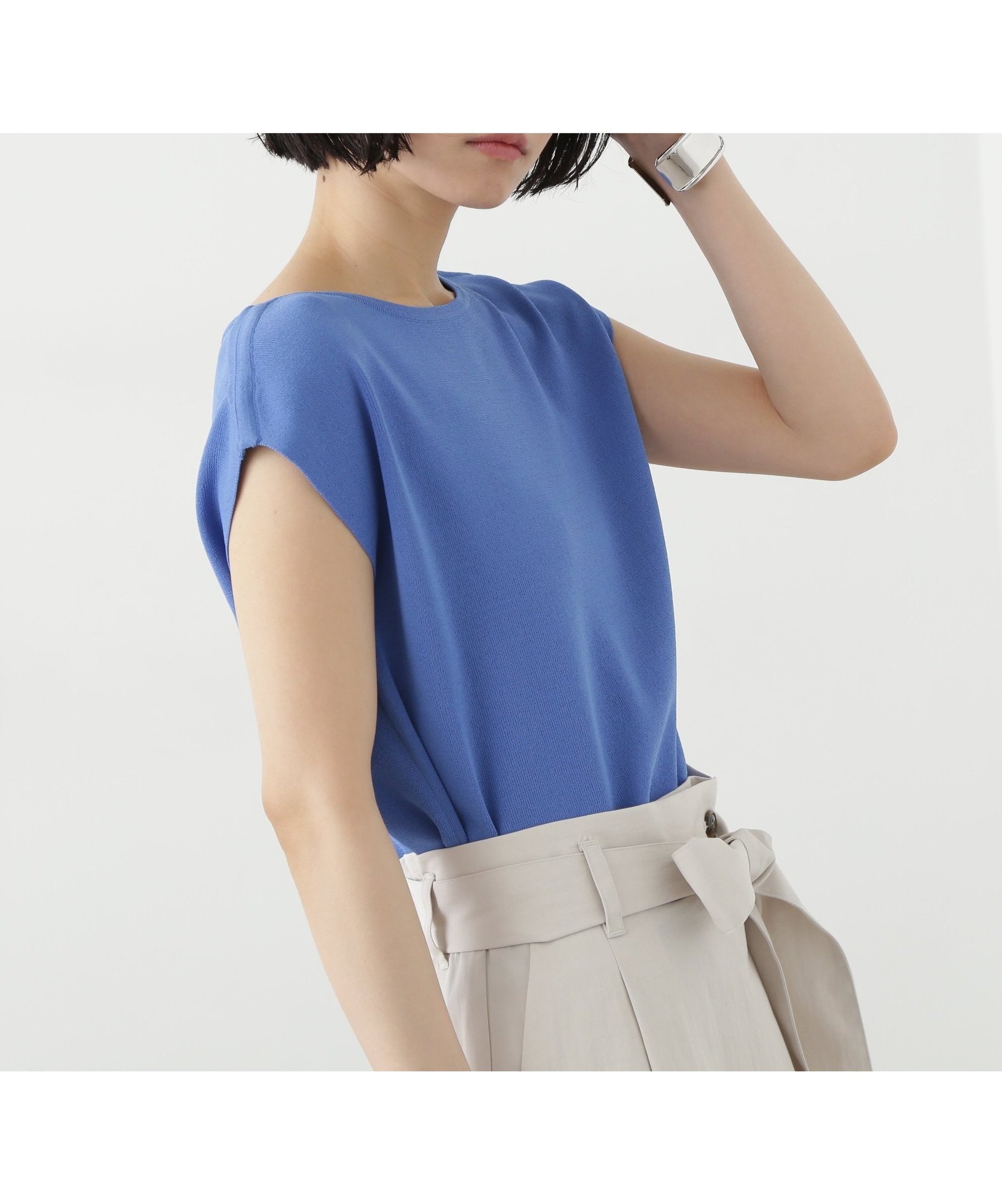 【エヌ ナチュラルビューティーベーシック/N.Natural Beauty basic】の総針ボートネックフレンチニット インテリア・キッズ・メンズ・レディースファッション・服の通販 founy(ファニー) 　ファッション　Fashion　レディースファッション　WOMEN　トップス・カットソー　Tops/Tshirt　ニット　Knit Tops　スリーブ　Sleeve　フレンチ　French　モックネック　Mock Neck　定番　Standard　ブルー|ID: prp329100004569858 ipo3291000000032332908