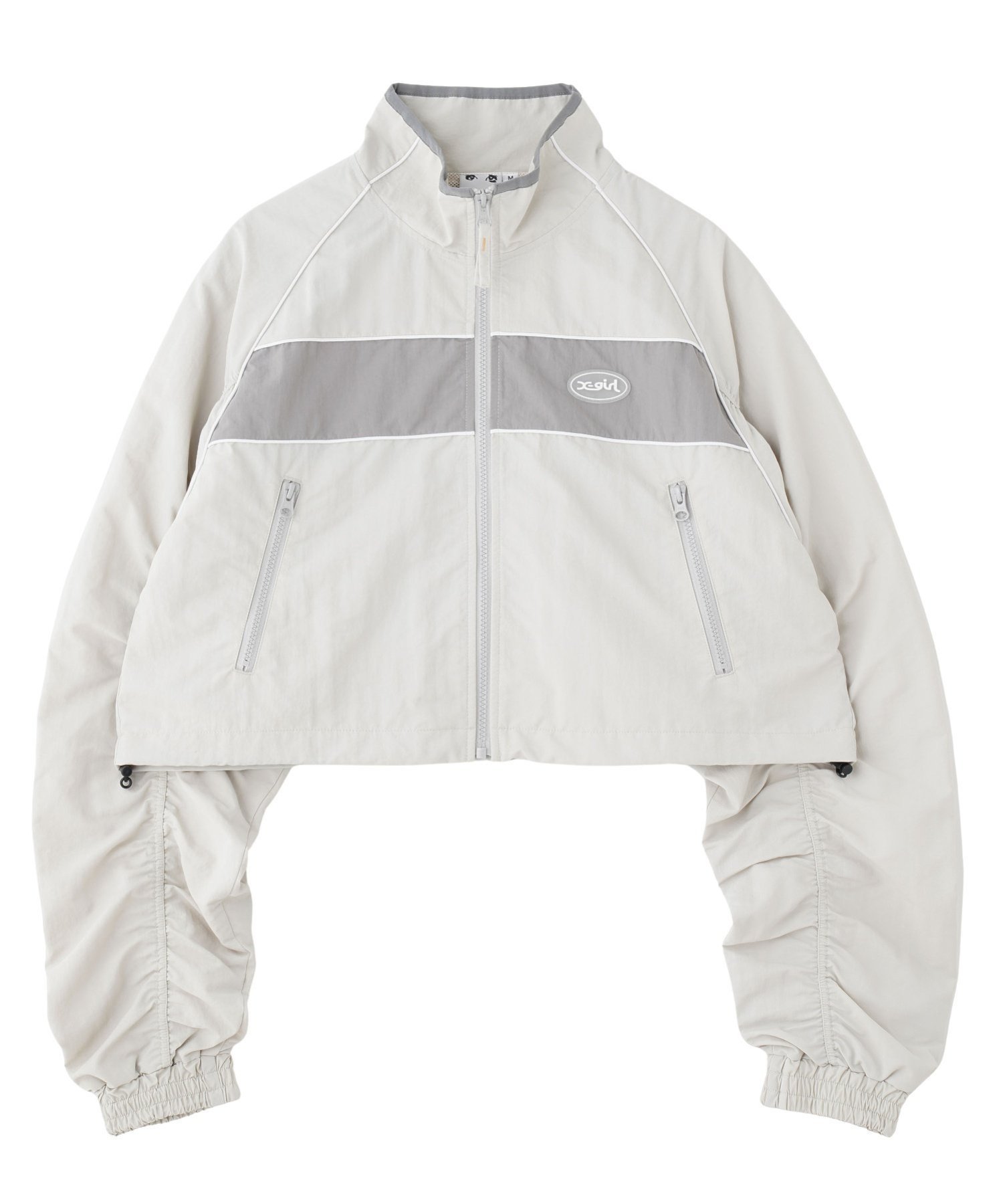【エックスガール/X-girl】のCROPPED TRACK JACKET 【X-girl】 インテリア・キッズ・メンズ・レディースファッション・服の通販 founy(ファニー) 　ファッション　Fashion　レディースファッション　WOMEN　アウター　Coat Outerwear　ジャケット　Jackets　ギャザー　Gather　クロップド　Cropped　今季　This Season　切替　Switching　ジャケット　Jacket　セットアップ　Set Up　デニム　Denim　トレンド　Trend　バランス　Balance　メッシュ　Mesh　ロング　Long　おすすめ　Recommend　LtGREY|ID: prp329100004569864 ipo3291000000032333001