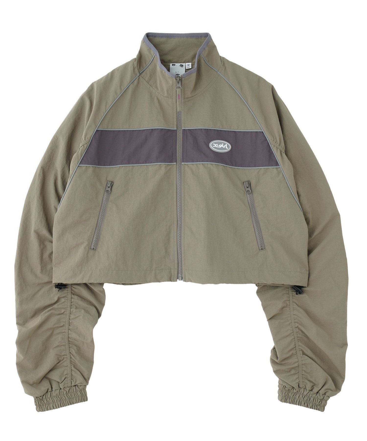 【エックスガール/X-girl】のCROPPED TRACK JACKET 【X-girl】 インテリア・キッズ・メンズ・レディースファッション・服の通販 founy(ファニー) 　ファッション　Fashion　レディースファッション　WOMEN　アウター　Coat Outerwear　ジャケット　Jackets　ギャザー　Gather　クロップド　Cropped　今季　This Season　切替　Switching　ジャケット　Jacket　セットアップ　Set Up　デニム　Denim　トレンド　Trend　バランス　Balance　メッシュ　Mesh　ロング　Long　おすすめ　Recommend　OLIVE|ID: prp329100004569864 ipo3291000000032333002