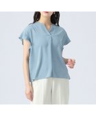 【ビームス ハート/BEAMS HEART】の【洗濯機洗い可】フリル袖 スキッパー プルオーバー 25SS 半袖 ブラウス オンオフ兼用 お仕事 SAX|ID: prp329100004569922 ipo3291000000032691012