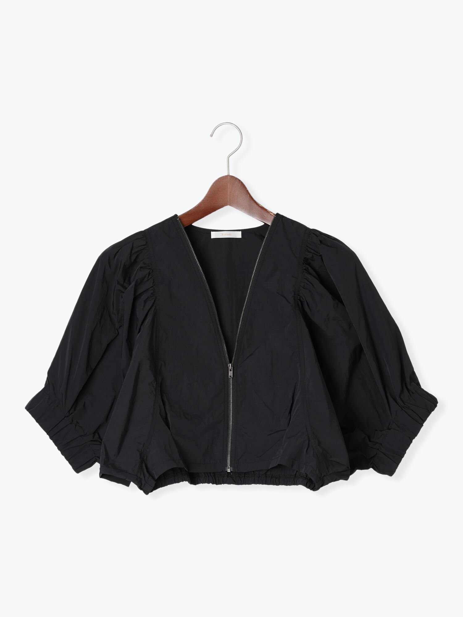 【テチチ/Te chichi】のバルーンスリーブショートブルゾン インテリア・キッズ・メンズ・レディースファッション・服の通販 founy(ファニー) 　ファッション　Fashion　レディースファッション　WOMEN　アウター　Coat Outerwear　ブルゾン　Blouson/Jackets　スリーブ　Sleeve　ブルゾン　Blouson　エレガント 上品　Elegant　ブラック|ID: prp329100004569928 ipo3291000000032333518