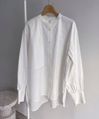 【ドゥ アルシーヴ/Doux archives】のタイプライターバンドカラーシャツ 人気、トレンドファッション・服の通販 founy(ファニー) ファッション Fashion レディースファッション WOMEN トップス・カットソー Tops/Tshirt シャツ/ブラウス Shirts/Blouses おすすめ Recommend インナー Inner カフス Cuffs スウェット Sweat ポケット Pocket thumbnail WHITE|ID: prp329100004569933 ipo3291000000032333575