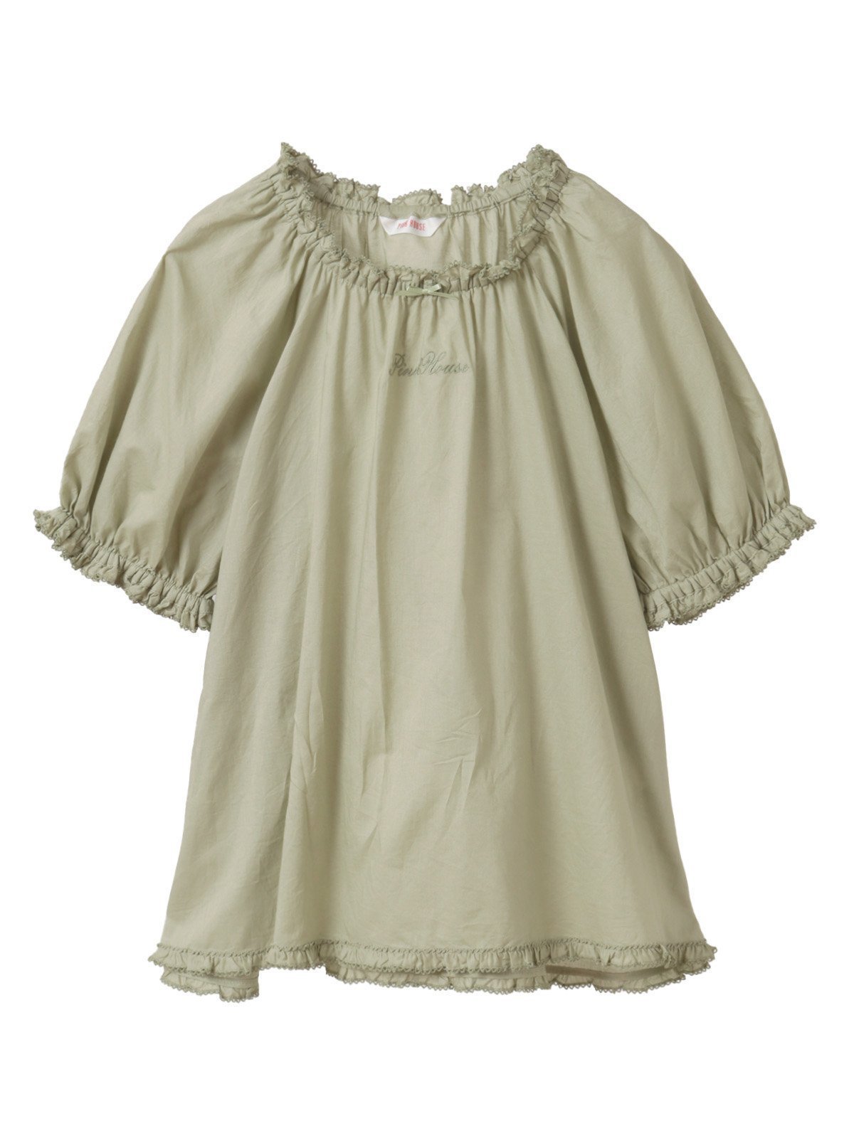 【ピンクハウス/PINK HOUSE】のロゴ刺繍入りローンブラウス 人気、トレンドファッション・服の通販 founy(ファニー) 　ファッション　Fashion　レディースファッション　WOMEN　トップス・カットソー　Tops/Tshirt　シャツ/ブラウス　Shirts/Blouses　クラシカル　Classical　スリーブ　Sleeve　フロント　Front　ワンポイント　One Point　 other-1|ID: prp329100004569956 ipo3291000000032333751