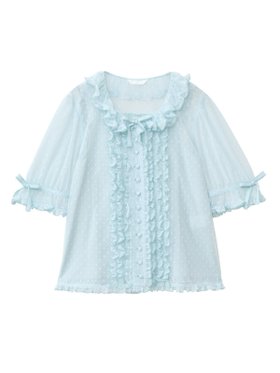 【ピンクハウス/PINK HOUSE】のポルカドットチュールブラウス 人気、トレンドファッション・服の通販 founy(ファニー) ファッション Fashion レディースファッション WOMEN トップス・カットソー Tops/Tshirt シャツ/ブラウス Shirts/Blouses インナー Inner ドット Dot フェミニン Feminine フリル Frills モチーフ Motif リボン Ribbon レーシー Lacey レース Race エレガント 上品 Elegant 水玉 Polka Dots |ID:prp329100004569957