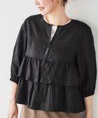 【ルクールブラン/le.coeur blanc】のコットン麻フリルティアードジャケット 人気、トレンドファッション・服の通販 founy(ファニー) ファッション Fashion レディースファッション WOMEN アウター Coat Outerwear ジャケット Jackets おすすめ Recommend キャミワンピース Cami Dress シンプル Simple ジャケット Jacket スラックス Slacks タイトスカート Tight Skirt デニム Denim フェミニン Feminine リラックス Relax thumbnail ブラック|ID: prp329100004569964 ipo3291000000032333851