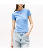 【トミーヒルフィガー/TOMMY HILFIGER】のスリムバッジリブTシャツ 人気、トレンドファッション・服の通販 founy(ファニー) ファッション Fashion レディースファッション Fashion for Women トップス・カットソー Cut & Sew Tops シャツ・ブラウス・オフィスカジュアル Elegant Blouses & Button-Ups ロングTシャツ・Tシャツ Longline T-Shirts & Tees アメリカン American Style インナー Innerwear クラシック Classic, Timeless Style ゴルフ Golf シンプル Simple, Minimal スリム Slim, Slim Fit デニム Denim, Jeans Material フィット Fit, Slim Fit フロント Front, Front Design モダン Modern, Contemporary 人気 Popular, Best Seller thumbnail ブルーDY6|ID: prp329100004569967 ipo3291000000033011964