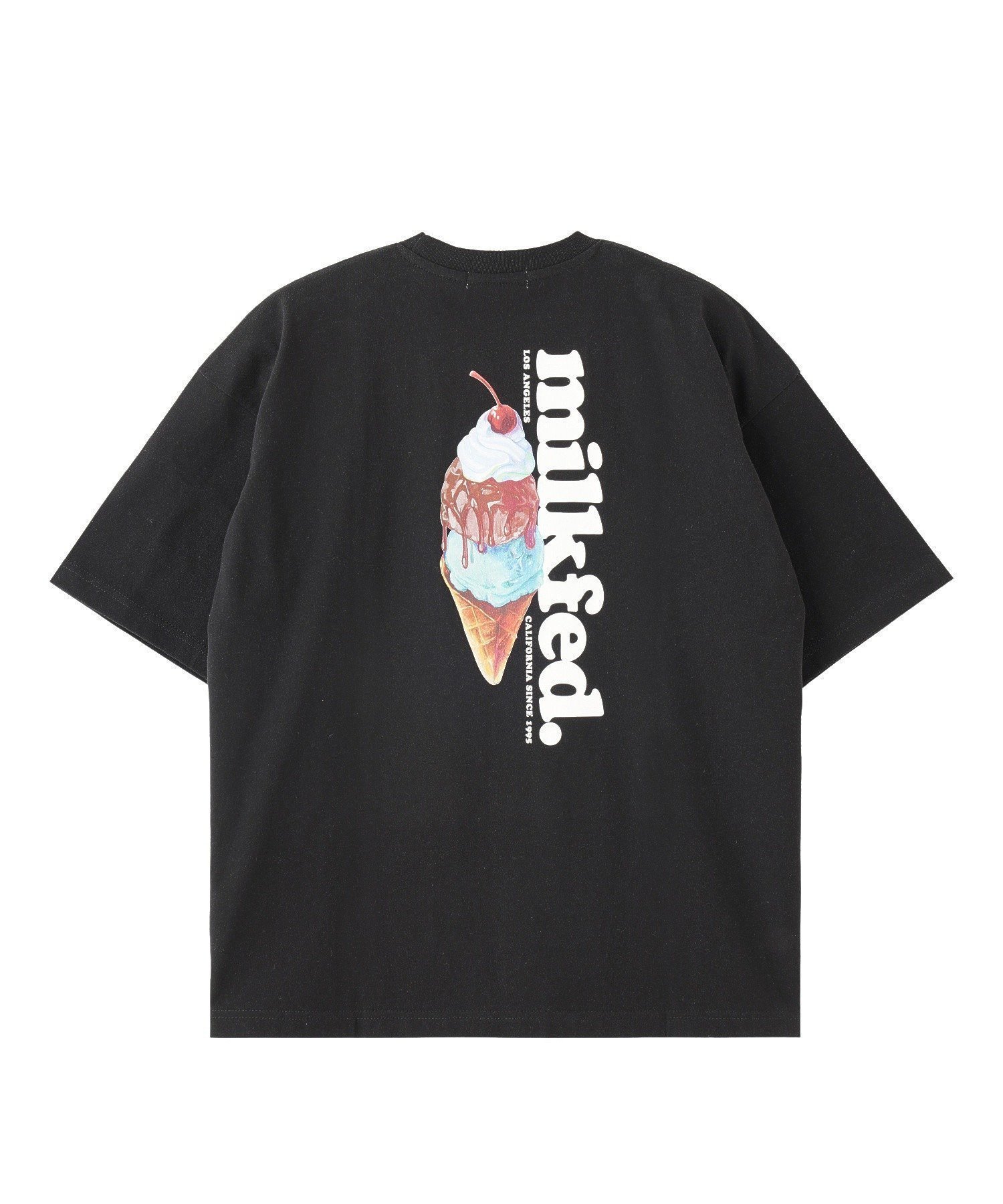 【ミルクフェド/MILKFED.】のMILKFED./ICE CREAM WIDE S/S TEE インテリア・キッズ・メンズ・レディースファッション・服の通販 founy(ファニー) 　ファッション　Fashion　レディースファッション　WOMEN　おすすめ　Recommend　半袖　Short Sleeve　夏　Summer　S/S・春夏　Ss・Spring/Summer　BLACK|ID: prp329100004569969 ipo3291000000032333911