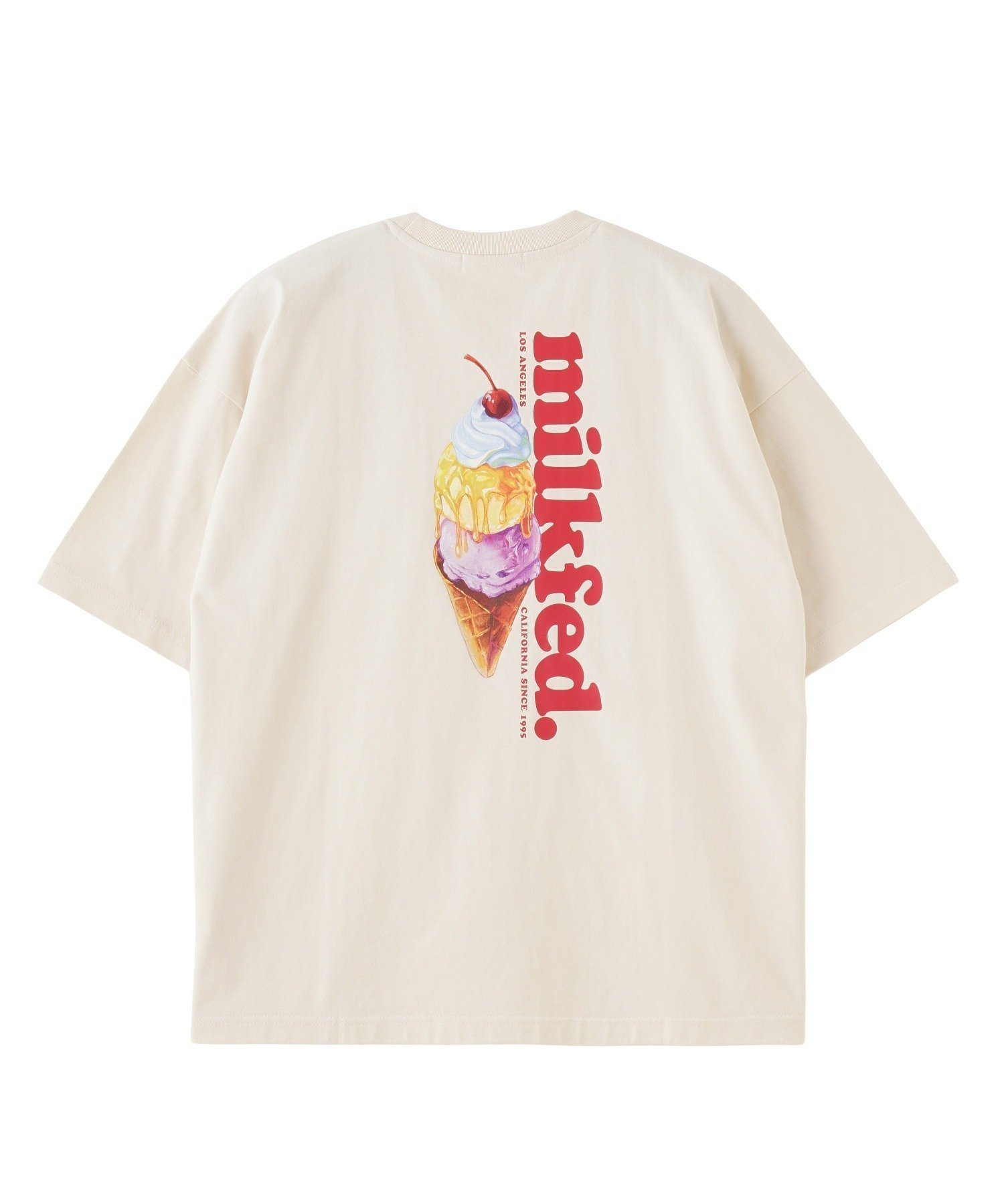 【ミルクフェド/MILKFED.】のMILKFED./ICE CREAM WIDE S/S TEE インテリア・キッズ・メンズ・レディースファッション・服の通販 founy(ファニー) 　ファッション　Fashion　レディースファッション　WOMEN　おすすめ　Recommend　半袖　Short Sleeve　夏　Summer　S/S・春夏　Ss・Spring/Summer　OFF WHITE|ID: prp329100004569969 ipo3291000000032333916