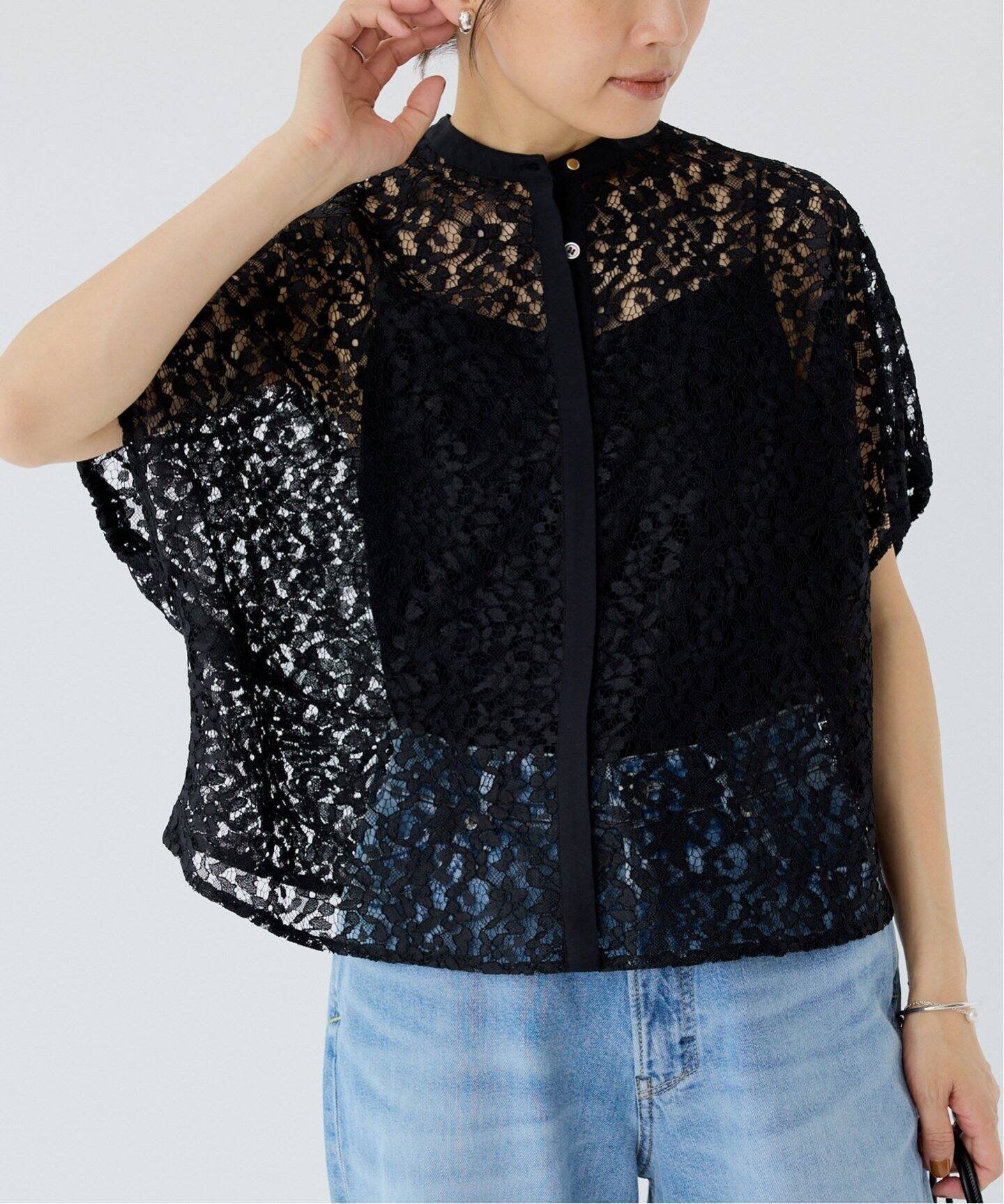 【イエナ/IENA】のコードレースブラウス インテリア・キッズ・メンズ・レディースファッション・服の通販 founy(ファニー) 　ファッション　Fashion　レディースファッション　WOMEN　トップス・カットソー　Tops/Tshirt　シャツ/ブラウス　Shirts/Blouses　2025年　2025　2025春夏・S/S　Ss,Spring/Summer,2025　インナー　Inner　キャミソール　Camisole　スリーブ　Sleeve　タンク　Tank　デニム　Denim　フレンチ　French　レース　Race　夏　Summer　無地　Plain Color　ブラック|ID: prp329100004569971 ipo3291000000032370911