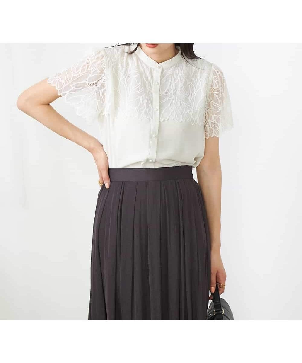 【アー ヴェー ヴェー/a.v.v】のレースヨークブラウス インテリア・キッズ・メンズ・レディースファッション・服の通販 founy(ファニー) 　ファッション　Fashion　レディースファッション　WOMEN　トップス・カットソー　Tops/Tshirt　シャツ/ブラウス　Shirts/Blouses　インナー　Inner　ジャケット　Jacket　デニム　Denim　パール　Pearl　フェミニン　Feminine　ミックス　Mix　レース　Race　再入荷　Restock/Back In Stock/Re Arrival　おすすめ　Recommend　エレガント 上品　Elegant　ビジネス 仕事 通勤　Business　アイボリー|ID: prp329100004569999 ipo3291000000032334276