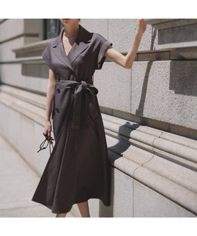 【ナチュラル ビューティー ベーシック/NATURAL BEAUTY BASIC】のベルテッドトレンチワンピース 人気、トレンドファッション・服の通販 founy(ファニー) ファッション Fashion レディースファッション Ladies' Fashion Online ワンピース Dress スリーブ Sleeve トレンチ Trench バランス Balance フィット Fit フレア Flare フレンチ French メランジ Melange |ID:prp329100004570338