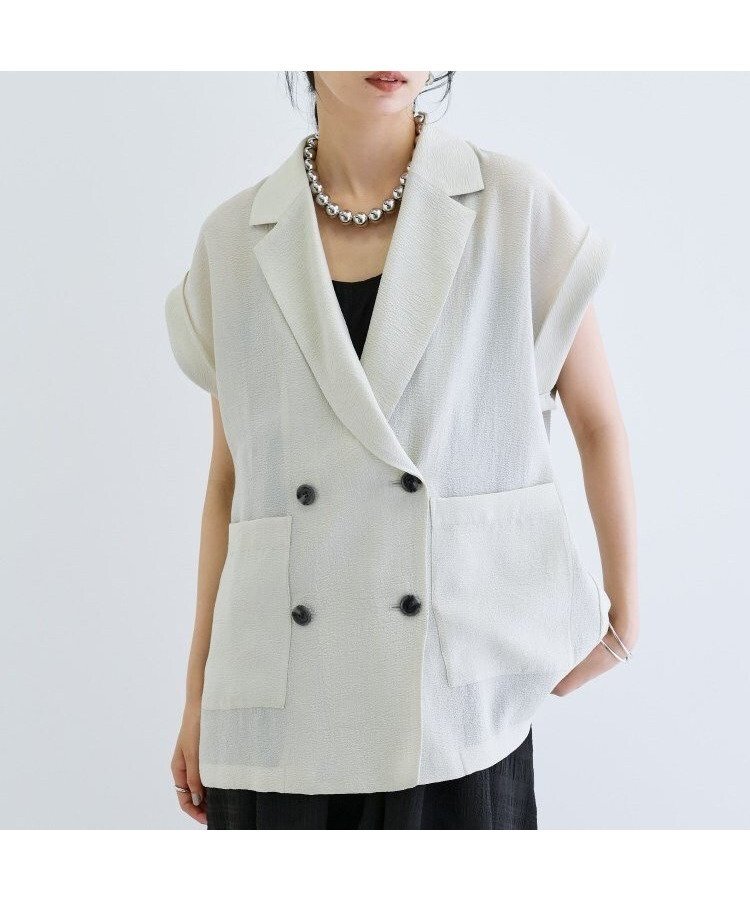 【インディヴィ/INDIVI】のワッシャーシャツジャケット インテリア・キッズ・メンズ・レディースファッション・服の通販 founy(ファニー) 　ファッション　Fashion　レディースファッション　WOMEN　アウター　Coat Outerwear　ジャケット　Jackets　おすすめ　Recommend　ジャケット　Jacket　ポケット　Pocket　リラックス　Relax　ワッシャー　Washer　ヴィンテージ　Vintage　ライトグレー|ID: prp329100004570339 ipo3291000000032337464