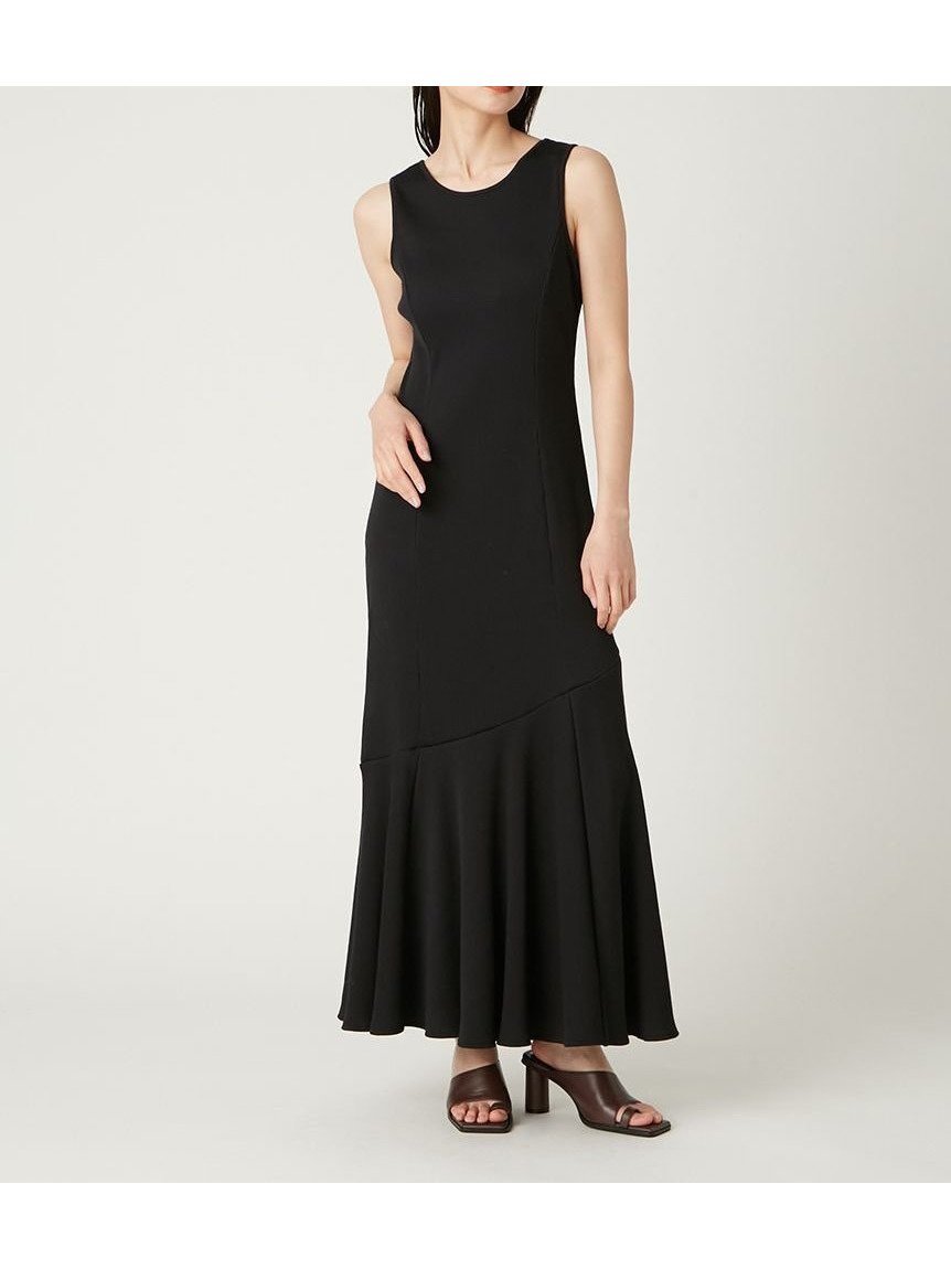 【フレイ アイディー/FRAY I.D】のアシメヘムカットリブタンクワンピース/ウォッシャブル 人気、トレンドファッション・服の通販 founy(ファニー) 　ファッション　Fashion　レディースファッション　Fashion for Women　ワンピース　Dresses　ウォッシャブル　Machine Washable　エレガント 上品　Elegant　カーディガン　Cardigan, Knitwear　シンプル　Simple, Minimal　テレコ　Ribbed, Rib Stitch　フィット　Fit, Slim Fit　フレア　Flare, Flared　プレート　Plate, Dish　メタル　Metal, Metal Parts　定番　Standard, Basic Item　 other-1|ID: prp329100004570447 ipo3291000000033402192
