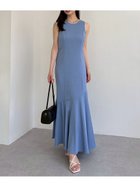 【フレイ アイディー/FRAY I.D】のアシメヘムカットリブタンクワンピース/ウォッシャブル BLU[086]|ID:prp329100004570447