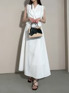 【フレイ アイディー/FRAY I.D】のフロントノットドレス/ウォッシャブル・防シワ・接触冷感・吸水速乾 WHT[001]|ID:prp329100004570448