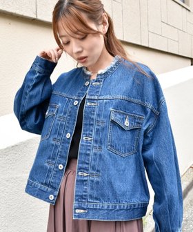 【ルクールブラン/le.coeur blanc】のノーカラーデニムジャケット 人気、トレンドファッション・服の通販 founy(ファニー) ファッション Fashion レディースファッション WOMEN アウター Coat Outerwear ジャケット Jackets デニムジャケット Denim Jackets |ID:prp329100004570450